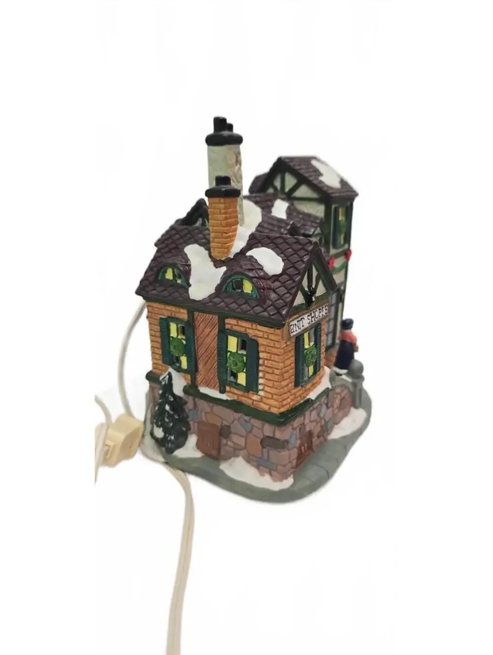 1999 Ball and Skein Knit Shoppe Lighted Christmas Village Building
